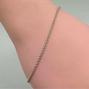 925 Sterling Silver Delicate Link Bracelet Classic Everyday Dainty Minimalist